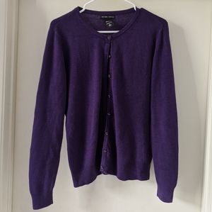 Purple cardigan